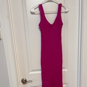 Long Pink Sleeveless Dress